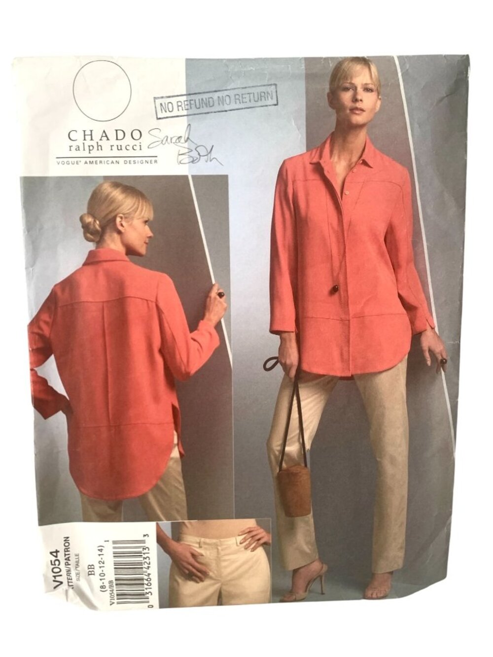 Vogue V1481 Pattern Misses' Dress Close Fit Bust Pleats Kay Unger Size 6 8 10 12